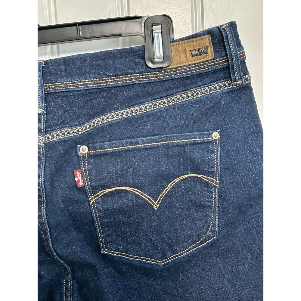 Levi's 395 Denim Shorts 31 Dark Wash Stretch 5